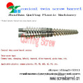 Hochwertige Screw Barrel Design Pp Pe Pvc Pe Abs Ppr für Kunststoff-Extruderschnecke Maschine konische Twin Barrel